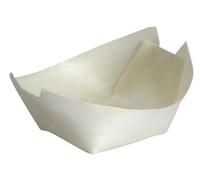 ABENA Gastro - Cuencos desechables de madera de bambú, 100 unidades, 7 x 5,5 x 2,5 cm, botes de bambú para canapés y postres pequeños, biodegradables y compostables, opción ecológica