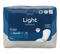 ABENA Light Maxi 4A, paquete de 8, 1000 ml, protección contra incontinencia nocturna y período, almohadillas sanitarias extra absorbentes para flujo intenso, diseño suave, transpirable y cómodo para