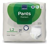 Abena Pantalones de incontinencia de alta calidad, ecológicos, para hombres y mujeres, discretos, protectores, transpirables, cómodos, talla L 2, cintura de 100-140 cm, absorción de 1900 ml, paquete