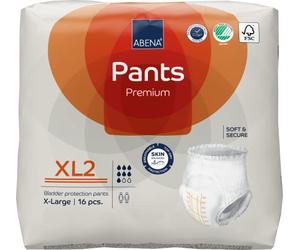 Abena Pantalones de incontinencia de alta calidad, ecológicos para hombres y mujeres, discretos, protectores, transpirables y cómodos, talla XL 2, cintura de 130-170 cm, absorción de 1900 ml, paquete