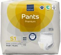 Abena Pants Pantalones de incontinencia de alta calidad, pantalones de incontinencia con etiqueta ecológica para hombres y mujeres, discretos, protectores, transpirables, cómodos, talla S 1, cintura
