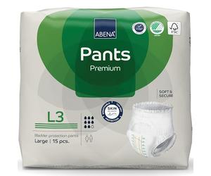 Abena Pants Pantalones de incontinencia de alta calidad, pantalones de incontinencia con etiqueta ecológica para hombres y mujeres, discretos, protectores, transpirables, cómodos, talla L 3, cintura
