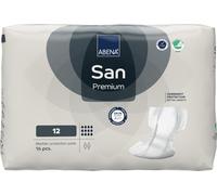 ABENA San 12 - Almohadillas de incontinencia de absorción de 4000 ml para hombres y mujeres, transpirables, cómodas, de rápida absorción, discretas y eficaces, 16 unidades
