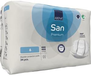 ABENA San Premium - Almohadillas de incontinencia para hombre y mujer, transpirables y cómodas, absorción rápida, almohadillas de incontinencia discretas y eficaces para hombres y mujeres, 6,