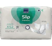 Abena Slip Premium - Pañales juveniles, talla 7/XS2, cintura de 5 a 15 años, 4 x 32 unidades, protección mejorada contra fugas, etiqueta ecológica, seguros y cómodos para niños