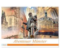 Abenteuer Münster - Echt jovel! (Wandkalender 2026 DIN A3 quer), CALVENDO Monatskalender: Seit dem 6. Jahrhundert mausert sich die Siedlung ... zur lebenswertesten Stadt der Welt "Münster".
