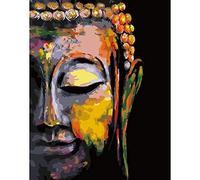 ABEUTY - Pintura de bricolaje por números para adultos principiante, media cara, Buda, 40,6 x 50,8 cm, juguetes antiestrés (sin marco)
