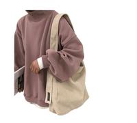 ABFJHFK Bolsa Tela Mujer Large Corduroy Shoulder Shopper Bag Women Cotton Cloth Fashion Canvas Tote Shopping Bags Woman Handbags Reusable Travel(Beige)