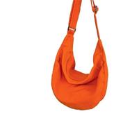 ABFJHFK Bolsa Tela Mujer Solid Color Canvas Female Crossbody Bags For Women Large Capacity Shopping Messenger Bag Student Shoulder Unisex School(Orange)