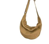 ABFJHFK Bolsa Tela Mujer Solid Color Canvas Female Crossbody Bags For Women Large Capacity Shopping Messenger Bag Student Shoulder Unisex School(Khaki)