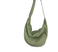 ABFJHFK Bolsa Tela Mujer Solid Color Canvas Female Crossbody Bags For Women Large Capacity Shopping Messenger Bag Student Shoulder Unisex School(Green)