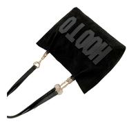 ABFJHFK Bolsa Tela Mujer Solid Color Shoulder Bag, Trendy Letters Tote, Canvas Campus Handbag for Women, Office,College,Work,Travel Hand Bags Bolsa(Black)