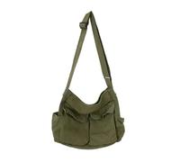ABFJHFK Bolsa Tela Mujer Women's School Messenger Bags For Women Shoulder Ladies Designer Handbag Solid Large Capacity Casual Canvas Female(Green)