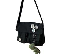 ABFJHFK Bolsa Tela Mujer Youth Canvas Diagonal Crossbody Bag Casual Version Ladies Large Capacity Shoulder Bags Solid Color Women Messenger(Color3)