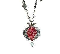 Abgaryan ART Joyería de granada de bronce relleno de oro natural de grado AAA, Zinc, No es una piedra preciosa