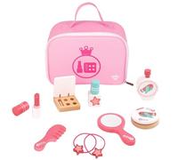 Abgee - Neceser de Maquillaje de Madera, Color Rosa