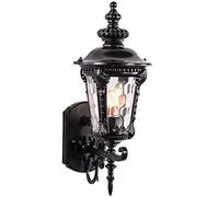 ABGRC Apliques de pared retro exterior lámpara de pared Europa Villa lámpara de pared impermeable jardín exterior apliques vintage porche negro bronce apliques de pared pasillo