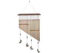ABGRC Campanas de viento al aire libre hermoso metal mariposa arpa campanas adornos para el hogar campana de viento para exterior afinada relajante relajante bajo bajo interior