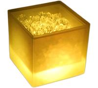 ABGRC Cubo de hielo cuadrado de moda, modo de batería, con luz LED, multiusos, para enfriar cerveza, champán, fiestas, hogar, bar, congelado