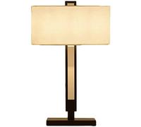 ABGRC Lámpara de mesita de noche minimalista, lámpara de mesita de noche con pantalla de tela cuadrada, luz suave, lámpara de escritorio para sala de estar, dormitorio, decoración del hogar