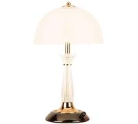ABGRC Lámpara de mesita de noche simple lámpara de mesa moderna creativa cálida romántica dormitorio LED lámpara de escritorio lámpara de noche con base de aleación y pantalla de cristal decoración