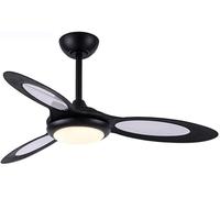 ABGRC Ventilador de techo retro para interiores, lámpara LED moderna con mando a distancia para restaurante, dormitorio, salón, comedor, ventilador de techo de metal