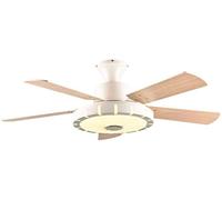 ABGRC Ventilador de verano con Bluetooth, ventilador de techo musical, ultrasuave, inteligente, con control remoto, hoja de madera, lámpara LED para sala de estar