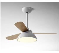 ABGRC Ventilador de verano para interiores con mando a distancia, lámpara LED de 36 pulgadas para el estudio de los niños en el salón, ventilador de madera