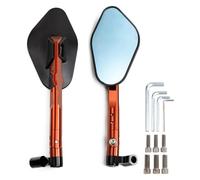 ABHBVGZFZT Espejos Retrovisores Moto para Kawasaki para Z1000 para Z750 para ER-6F para ER-6N Retrovisores CNC para Motocicleta con Tornillos De 8 Mm O 10 Espejo Lateral para Retrovisor(Orange)