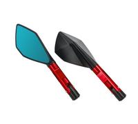 ABHBVGZFZT Espejos Retrovisores Moto para Kawasaki Z750 Z900 Z800 Espejos De Manillar Giratorios Ajustables para Motocicleta Espejo Retrovisor Lateral(Red)