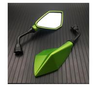 ABHBVGZFZT Espejos Retrovisores Moto para Suzuki Motocicleta Plegable Lateral Retrovisor Espejo De 10 Mm Espejos Barra Trasera Rotación Vista(Green)