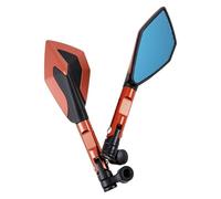 ABHBVGZFZT Espejos Retrovisores Moto para YS150 para TMAX 530 para TDM 850 FZ6N MT10 C8 para NMAX Motocicleta Espejo Retrovisor De Varilla Corta Espejos Laterales(Orange)