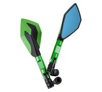 ABHBVGZFZT Espejos Retrovisores Moto para YS150 para TMAX 530 para TDM 850 FZ6N MT10 C8 para NMAX Motocicleta Espejo Retrovisor De Varilla Corta Espejos Laterales(Green)