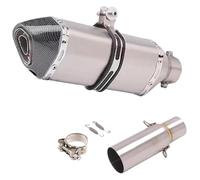ABHBVGZFZT para Piaggio para Beverly 125 300 MP3 250 LT X10 2008-2016 Motocicleta Escape Silenciador Enlace Intermedio Tubo Silenciador Escape(Type G)
