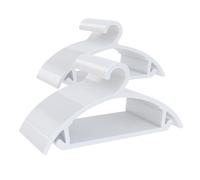ABHENG 100 Perchas de Plástico Antideslizantes, Resistentes Delgadas Ahorradoras de Espacio, Perchas Todo-en-Uno para Vestidos Trajes Jeans Jerseys, 41,7 cm x 21cm, Blancas, APY08100W