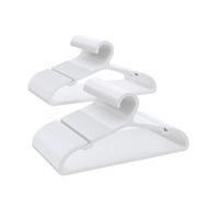 ABHENG 100 Unidades Perchas para Niños de Plástico, Ahorro de Espacio Perchas para Bebés, Antideslizantes, Ultra-Delgadas, 35An x 17,5cm, Blanco, APY07100W