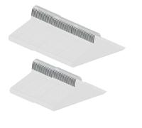 ABHENG Perchas para Pantalones con Lado Abierto, Perchas organizadoras, Paquete de 100, Metal Cromado, 38 x 0,5 x 13 cm, Blanco, AIY05100W