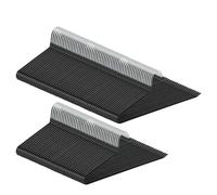 ABHENG Perchas para Pantalones con Lado Abierto, Perchas organizadoras, Paquete de 100, Metal Cromado, 38 x 0,5 x 13 cm, Negro, AIY05100B