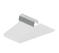 ABHENG Perchas para Pantalones con Lado Abierto, Perchas organizadoras, Paquete de 20, Metal Cromado, 38 x 0,5 x 13 cm, Blanco, AIY0520W