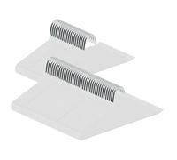 ABHENG Perchas para Pantalones con Lado Abierto, Perchas organizadoras, Paquete de 60, Metal Cromado, 38 x 0,5 x 13 cm, Blanco, AIY0560W