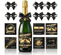 Abi 2026 Regalos y exámenes aprobados - 6 etiquetas para botellas con lazo, pegatinas de graduación 2026 para regalo de graduación, decoración de graduación
