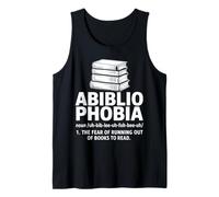 Abibliofobia El miedo a quedarse sin libros para leer el amor Camiseta sin Mangas