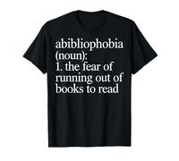 Abibliophobia Diccionario Libro Amante Cita Camiseta