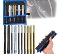Abiemuce 10Pcs Herramienta de Pasador de Alineación de Ruedas, 2 M12 x 1,5/1,25, 2 M14 x 1,25/1,5, 2 M15 x 1,25, Ayuda para el Montaje de Ruedas, Herramientas para el Montaje de Neumáticos