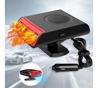 Abiemuce Calentador de coche de 12 V, descongelante para parabrisas, 3 en 1, calefacción rápida, refrigeración y purificación de aire, enchufe en el encendedor de cigarrillos para todos los coches