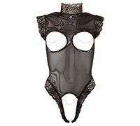 Abierta Fina Body para mujer Negro M