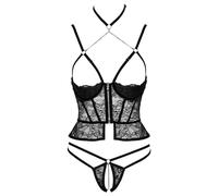 Abierta Fina Conjuntos de lencería para mujer Black 75B/S