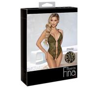Abierta Fina Ropa interior erótica de cuero y látex para mujer marca Cotelli Bondage Body gold S