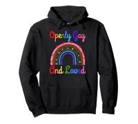 Abiertamente Gay & Amado Orgullo Orgullo Hombres Mujeres Feliz Diversión Real Luv Sudadera con Capucha