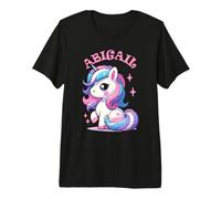 Abigail - Bonito diseño de Unicornio para niñas con Nombre Abigail Camiseta Premium